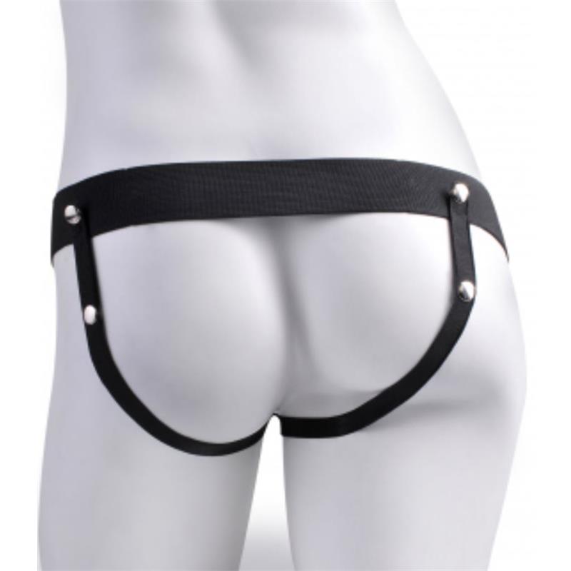 Elastic Strap-On with 9 Hollow Dildo Squirting Function Flesh