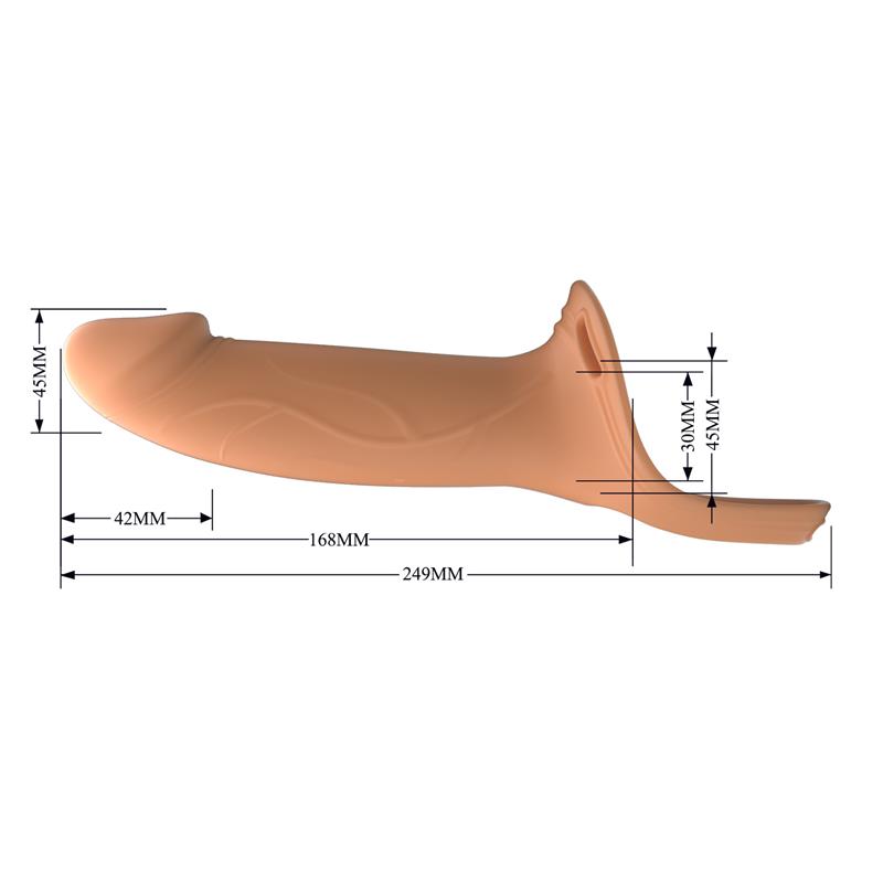 London Universal StrapOn Harness with Hollow Dildo 6.6