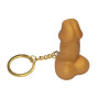 Hard rubber penis-shaped keychain Gold