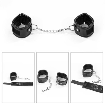 Bondage Kit Deluxe  with Vibrator  Black