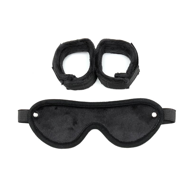 Hand Cuffs with Mask Adjustable Black
