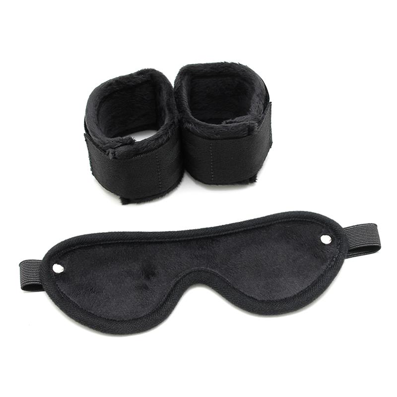 Hand Cuffs with Mask Adjustable Black