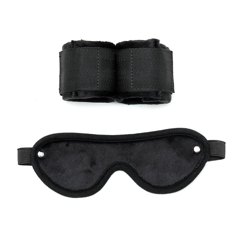 Hand Cuffs with Mask Adjustable Black
