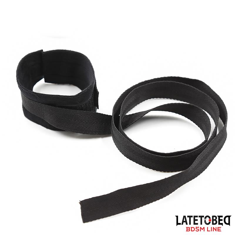 Restraint 3 Pieces Set Blindfold, Anklecuffs and Wristcuffs Adjustable