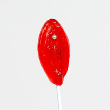 Strawberry Lollipop Vagina-shaped