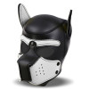 Hound Neoprene Dog Hood with Removable Muzzle White/Black One Size
