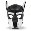Hound Neoprene Dog Hood with Removable Muzzle White/Black One Size