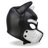 Hound Neoprene Dog Hood with Removable Muzzle White/Black One Size