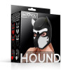 Hound Neoprene Dog Hood with Removable Muzzle White/Black One Size