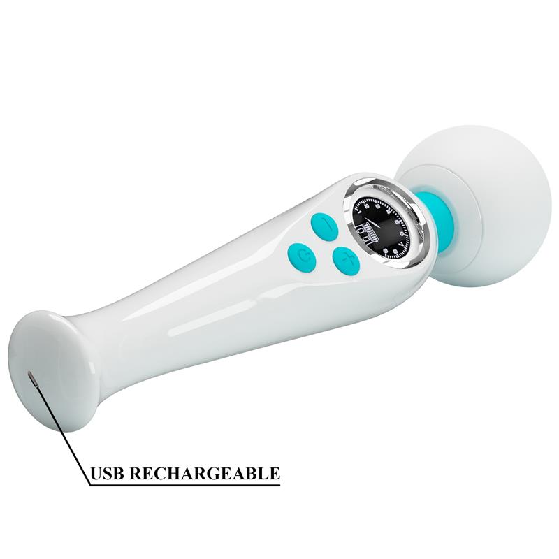 Skyler Massager Wand with Digital Screen White