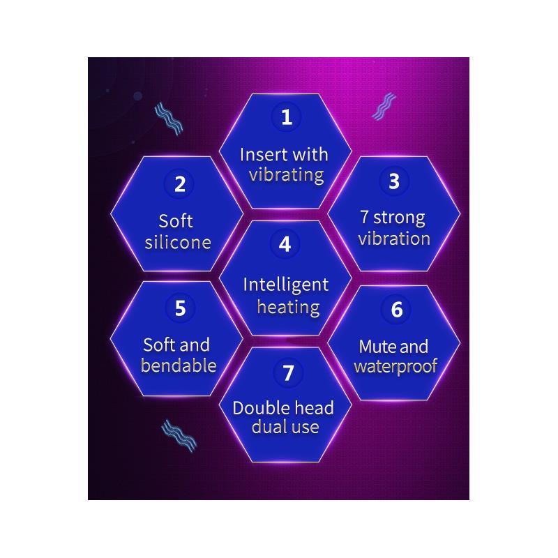 Doble-Head Massager Yoni Dark Lilac