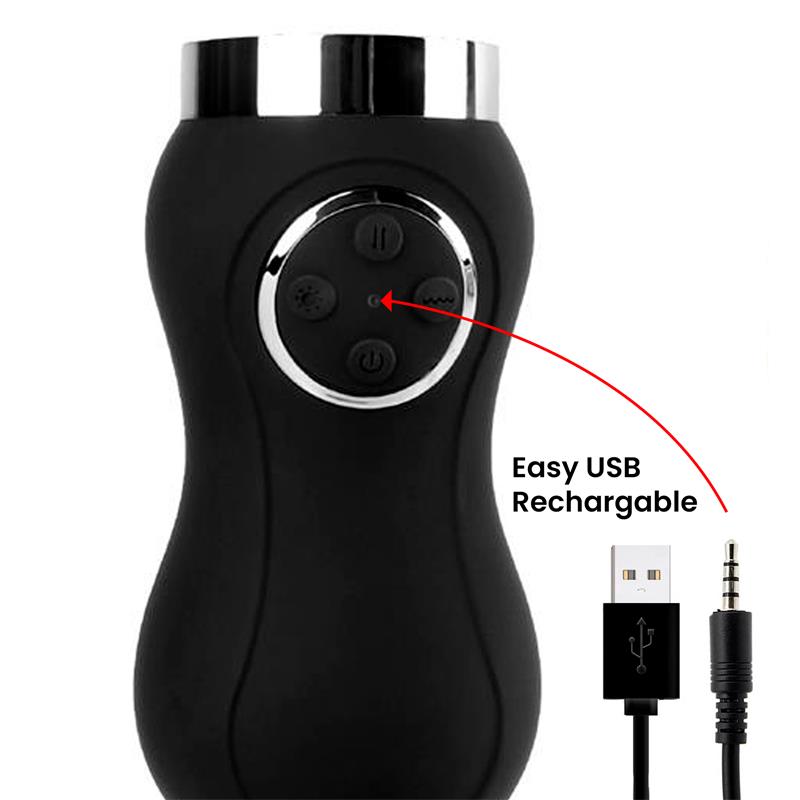 Sex Machine Vibration, Thrusting and Heat Remote Control USB