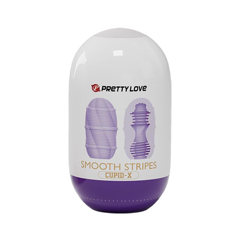 Smooth Stripes Cupid-X Masturbator Egg