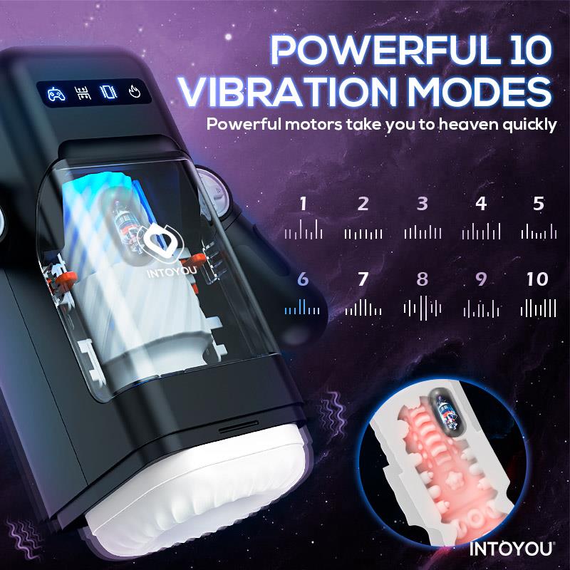 Elon Intelligent Masturbator with Up and Down Movement, Vibration, Heat and Phone Holder