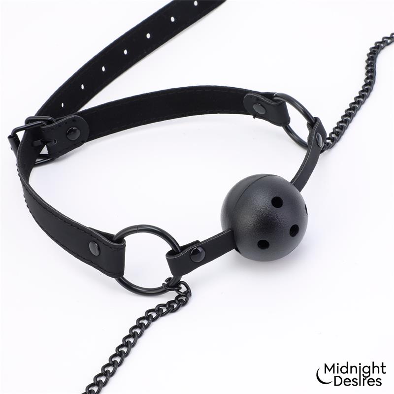 Ball Gag with Nipple Clamps