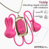 Tickly Nipple Clamps ith Vibration, Remote and Necklace with App
