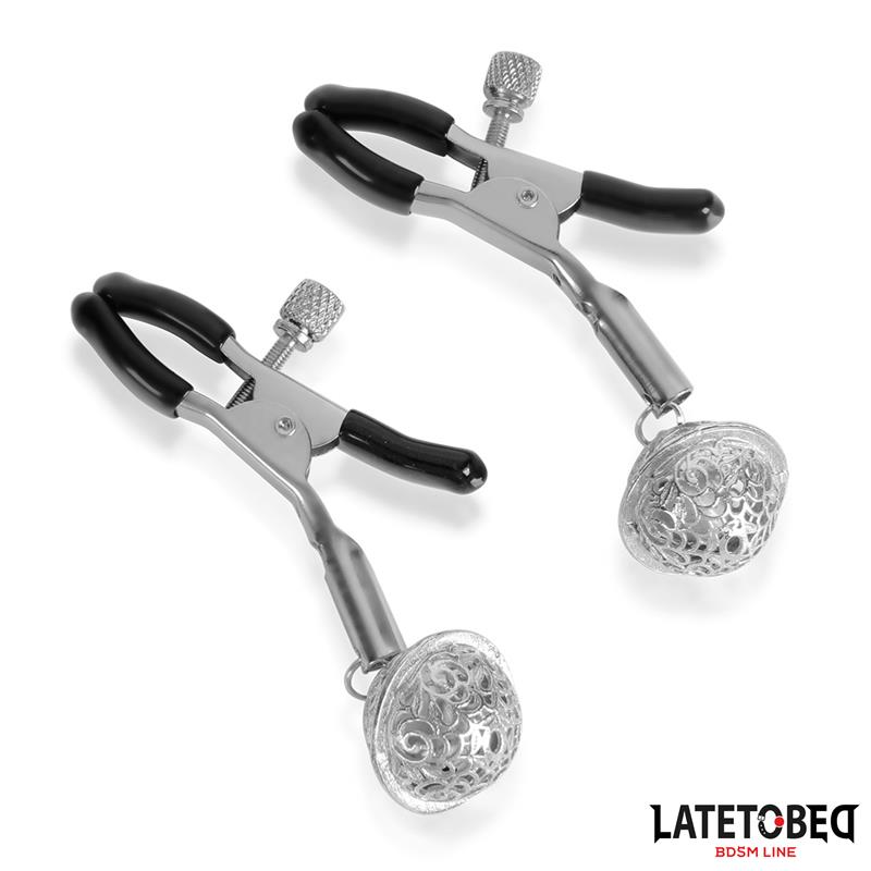 Nipple Clamps with Bell Silver and Black
