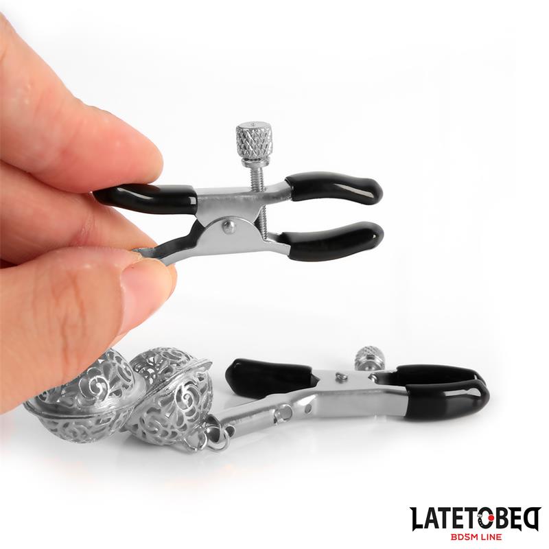 Nipple Clamps with Bell Silver and Black