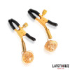 Nipple Clamps with Bell Black and Gold