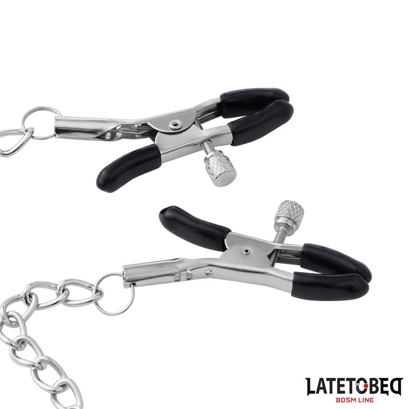 Nipple Clamps with Daddy Word Pendant