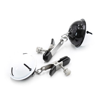 Nipple Clamps with Bell Black/White