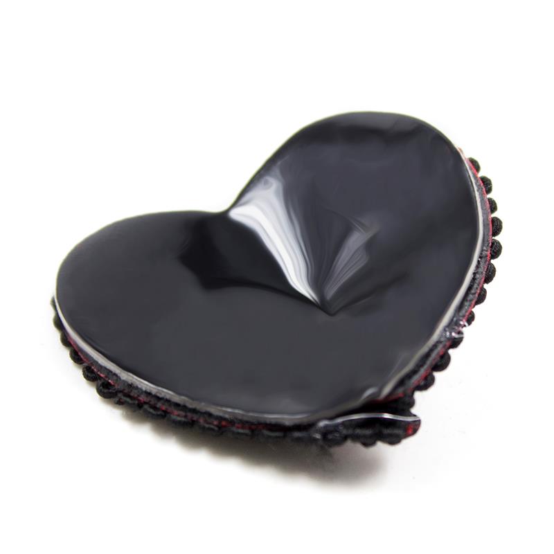 Nipple Covers with Lace Black/Red