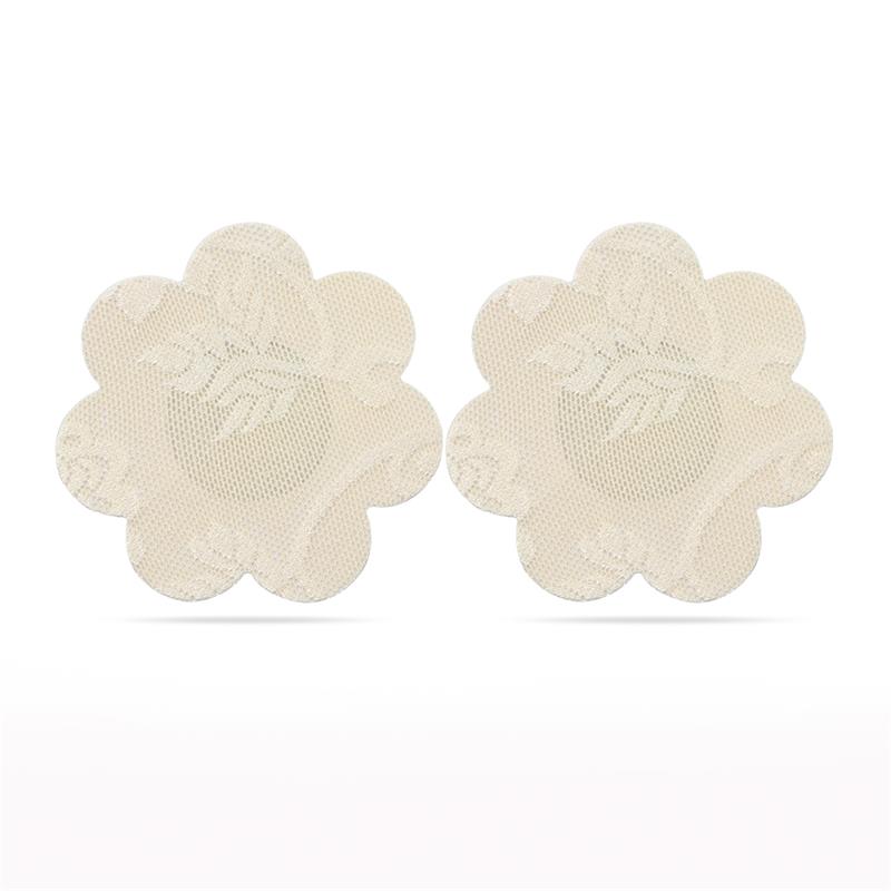 Pack Nipple Covers Flower and Heart Beige