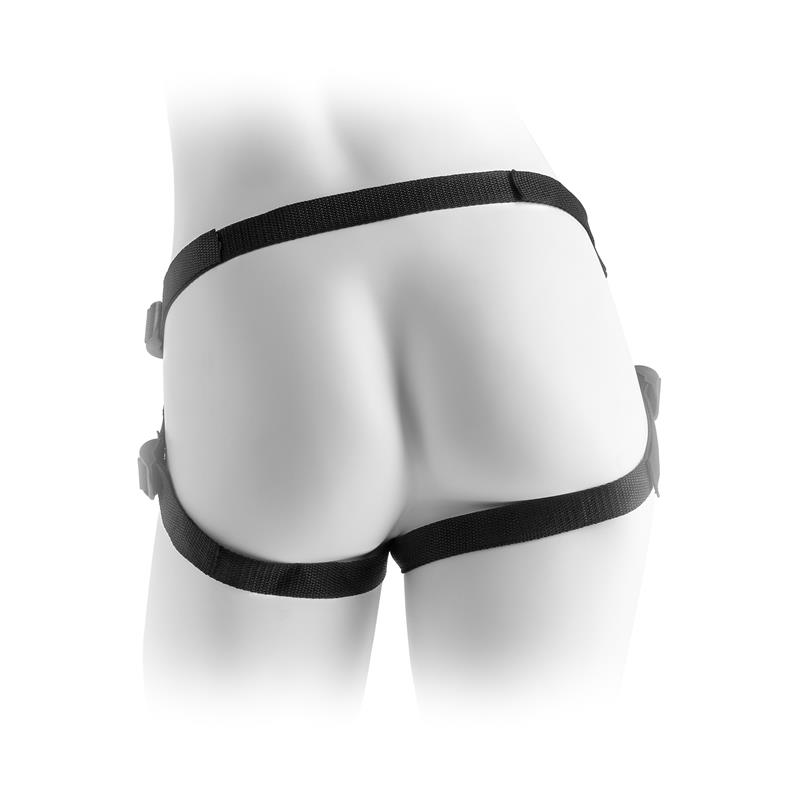 Vibrating Plush Harness Black