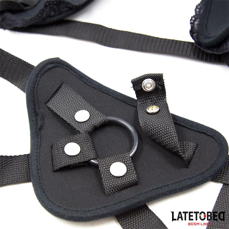Lace Edge Strap On with Silicone Ring
