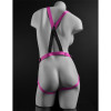 Suspender Harness with Dildo 19 cm-7 Pink