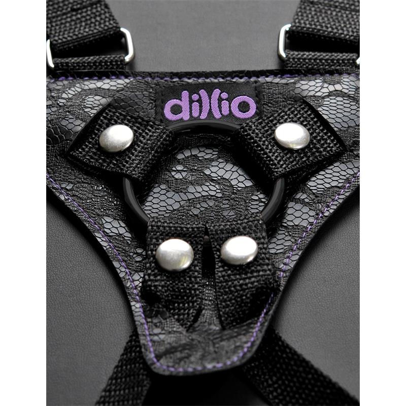 Harness with Dildo 16,5 cm Purple