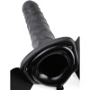 Strap-On with Vibrating Hollow Dildo 8 Black