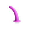 Navigator Silicone G-Spot Dildo with Harness Purple