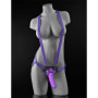 7 Strap-On Suspender Harness Set Purple