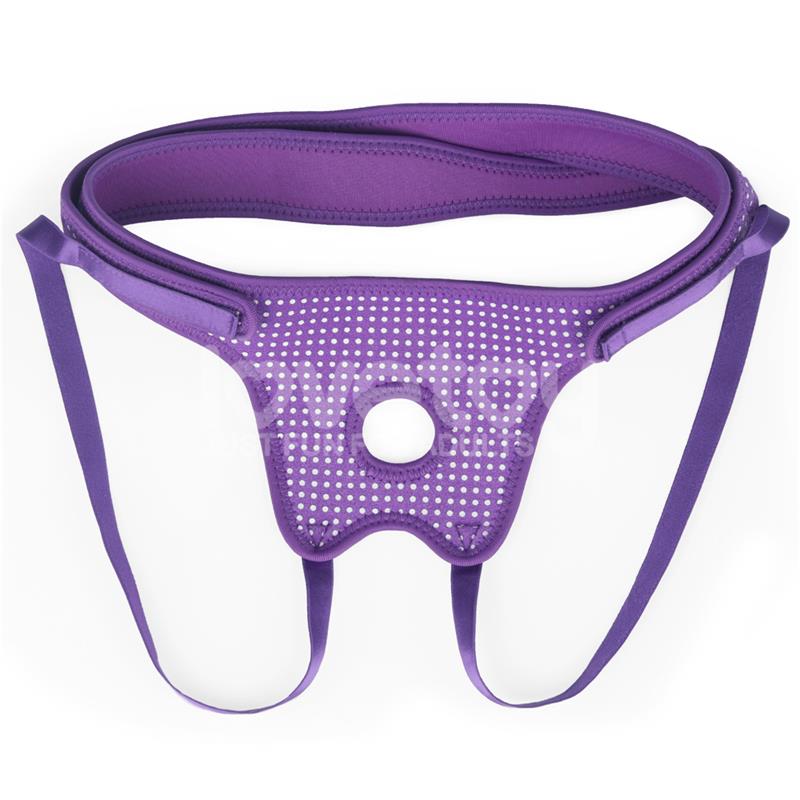 Easy Strap On Harness Polka Dots Purple