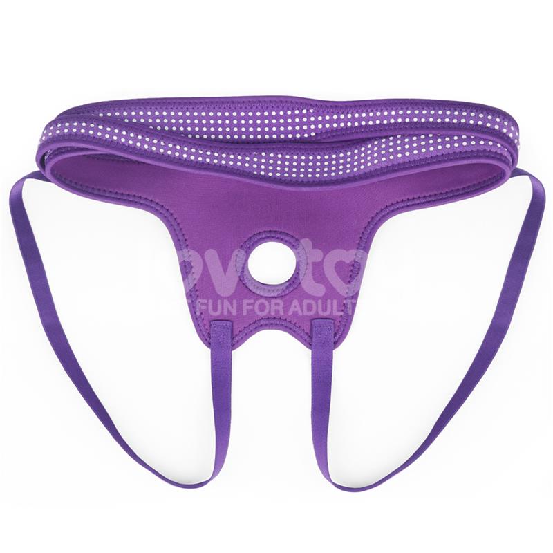 Easy Strap On Harness Polka Dots Purple