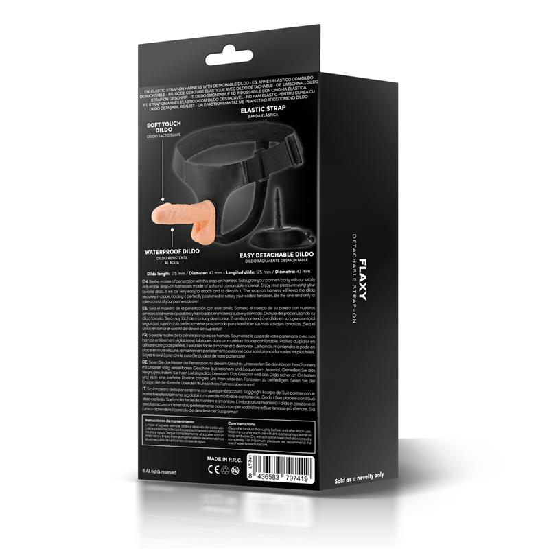 Flaxy Strap-On Harness with Detachable and Flexible Dildo