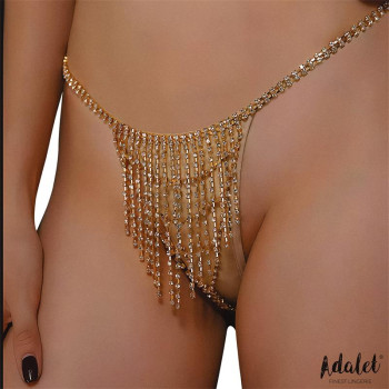 Samira Sparkly Thong Gold One Size