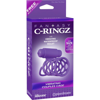 Fantasy C-Ringz Vibrating Couples Cage Purple