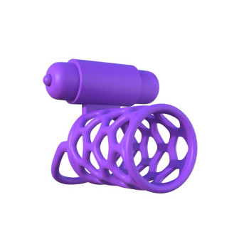 Fantasy C-Ringz Vibrating Couples Cage Purple