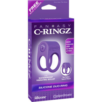 Fantasy C-Ringz Silicone Duo Ring Purple
