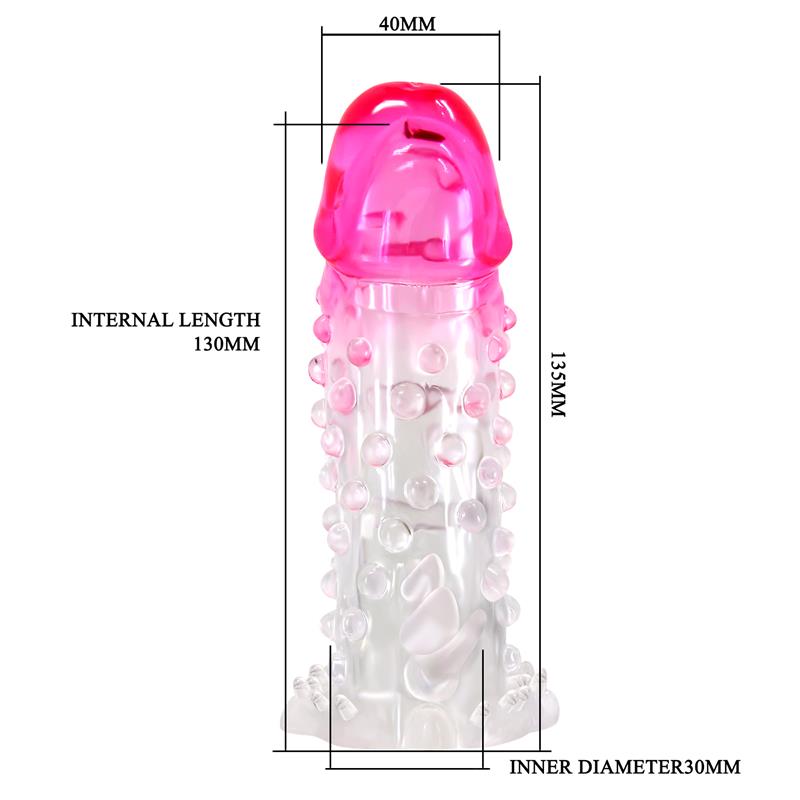 Wildford Penis Sleeve Pink and Clear