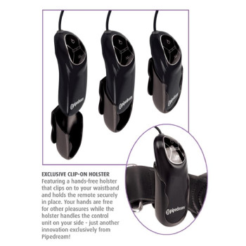 Vibrating Butt Plug with Remote Black