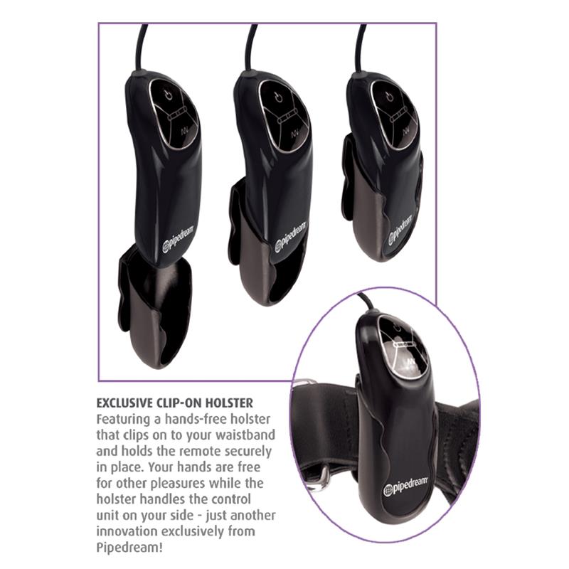 Vibrating Butt Plug with Remote Black