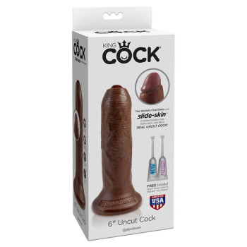 King Cock Realisic Dildo with Movable Foreskin Brown 6