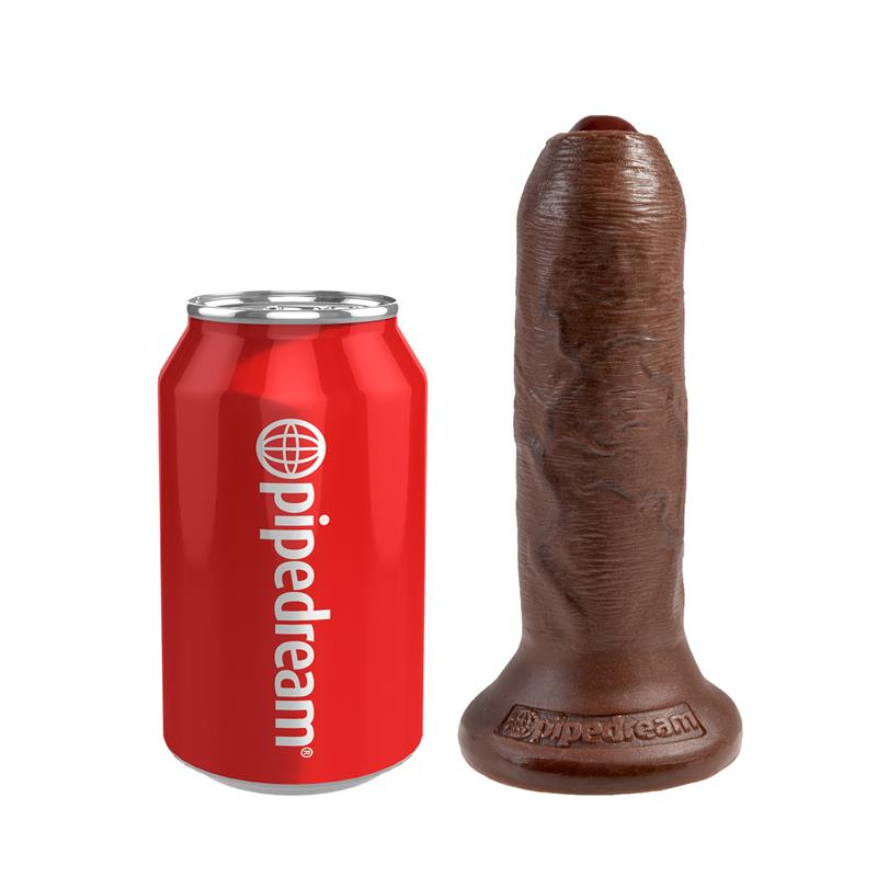 King Cock Realisic Dildo with Movable Foreskin Brown 6