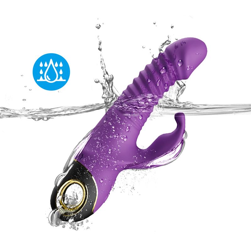 Vibrator with Thrusting and 360? Wiggling  Purple