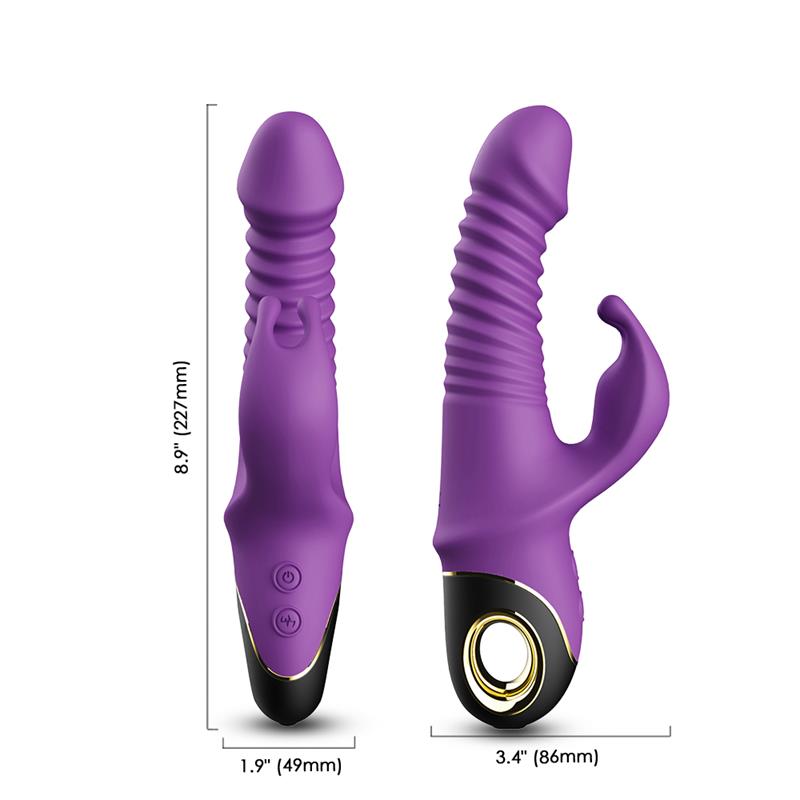 Vibrator with Thrusting and 360? Wiggling  Purple
