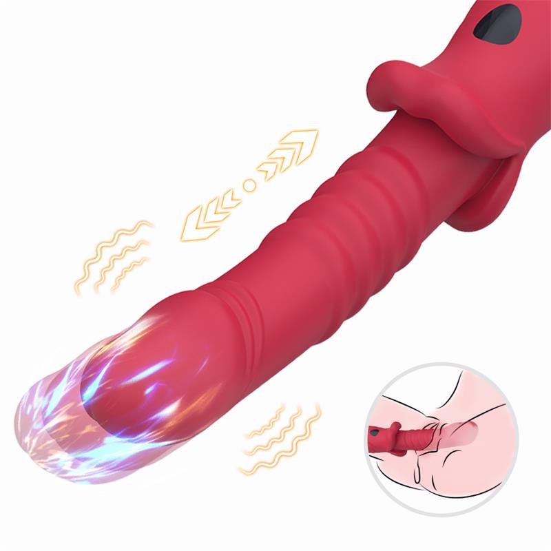 Vibrator with Thrusting G-spot and Digital Screen