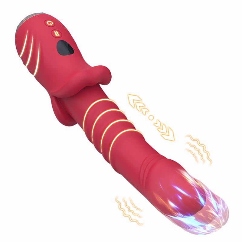 Vibrator with Thrusting G-spot and Digital Screen